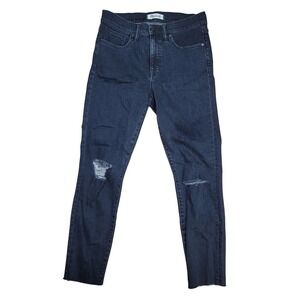 Madewell 9 Inch High Rise Skinny Jeans Washed Black 28